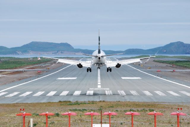 BOEING 737-400 — - Alaska Airlines Flight 160 final approach in Adak, Alaska