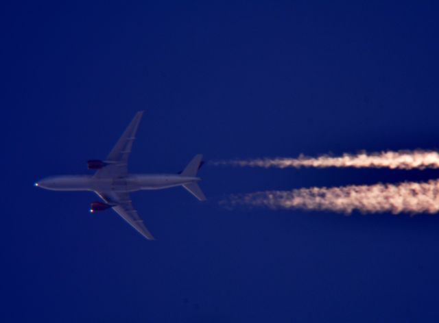 Boeing 777-200 — - Omni Air Express 544 Alexandria Intl to Wheeler-Sack Aaf 37,000 ft. over Cleveland 09.23.15.