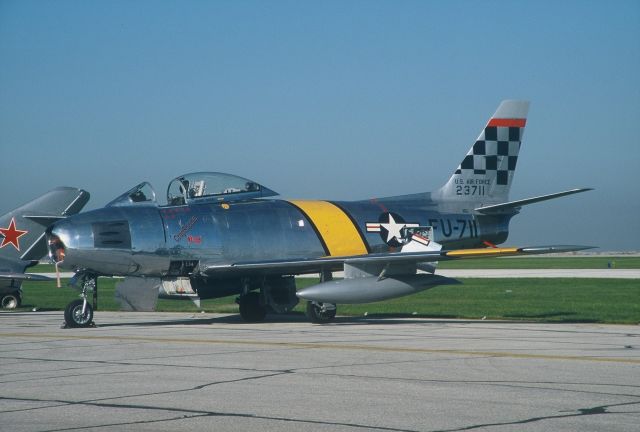 — — - This F-86 Sabre,i photographed At Burke Lakefront Airport,Cleveland,Ohio