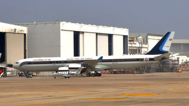 Airbus A340-500 (HS-TYV) - Royal Thai Air Force Airbus A340-541 HS-TYV in Bangkok Don Mueang 