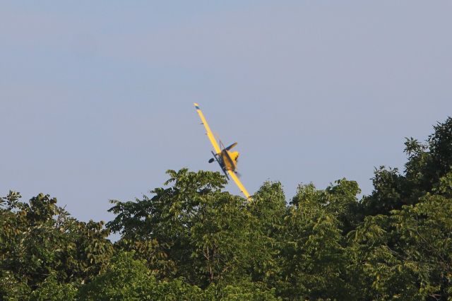 N60255 — - I caught this Air Tractor AT-502B, c/n 502B-0263, registered to Gibbs Aero-Spray while driving the Ohio Turnpike through Clyde, OH, about 7-miles southeast of Gibbs Field. I watched N60255 make several amazingly steep banks before he dipped below the trees as he sprayed a field in Vickery, Ohio, Sandusky, Ohio on 29 Jul 2018.