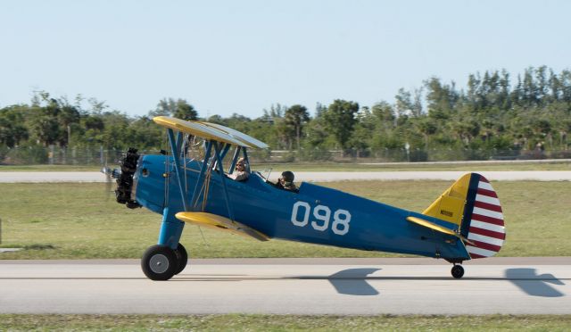 N91098 — - Taxiing to runway 5 . Sunny , blue sky , a excellent day for a flight in a classic open cockpit Stearman .