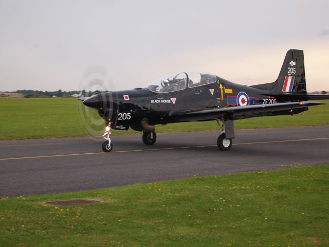 Embraer A-27 Tucano (ZF205) - Just landed after being at Birmingham airshow for a perfromance.