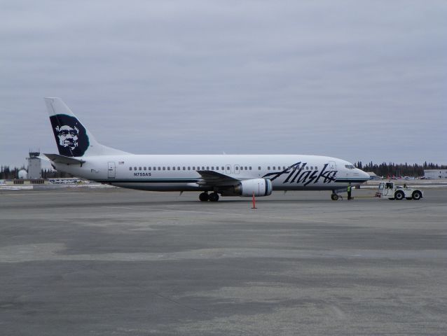 N755AS — - Push back from the gate. Awaiting engine start.