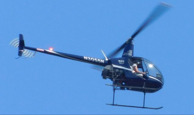 Robinson R-22 (N3055N) - N3055N over Corvallis, OR on 1st August 2018.