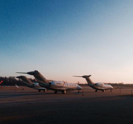 Cessna Citation X (N708FL) - 3 Citation Xs parked outside of Flight Options  Taken on Feb. 6 2016