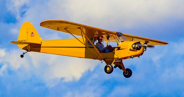 NC40763 — - NC 40763 1941 Piper J3C-65 Cub Serial 7476 - North Las Vegas Airport (IATA: VGT, ICAO: KVGT, FAA LID: VGT) March 12, 2018br /Photo: Tomás Del Coro