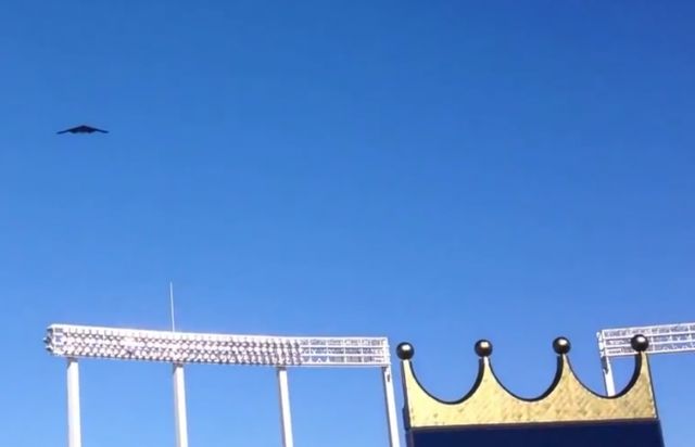Northrop Spirit (92-1068) - Fly over Kauffman Stadium for the Royals ALCS game close to Wheeler Downtown Airport in Kansas City Missouri.
