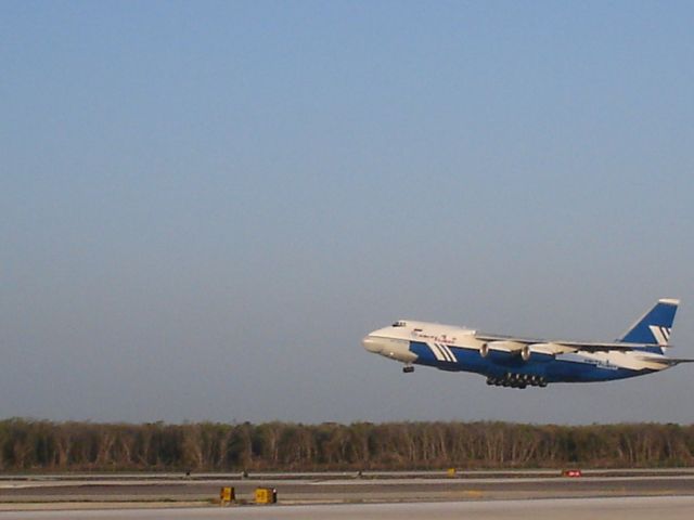 — — - Antonov 124 taking off from CanCun, Mexico during AOG recovery fligh