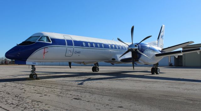 Saab 2000 (N506FR) - A 1993 model Saab 2000 on the ramp at Anniston Regional Airport, AL - morning of January 6, 2023.