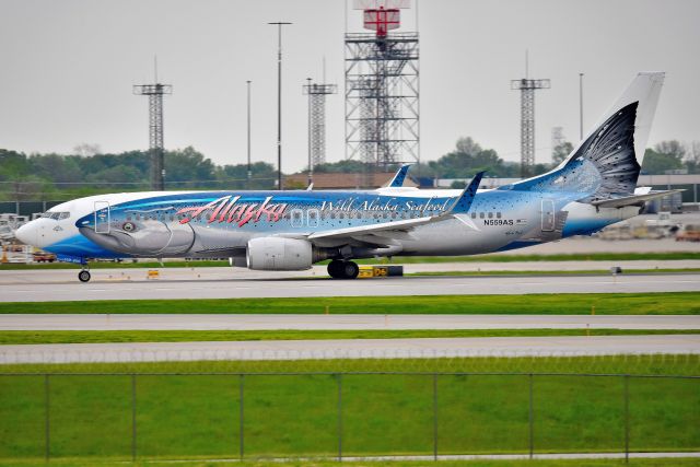 Boeing 737-800 (N559AS) - On the takeoff roll, 5-R, 05-17-21