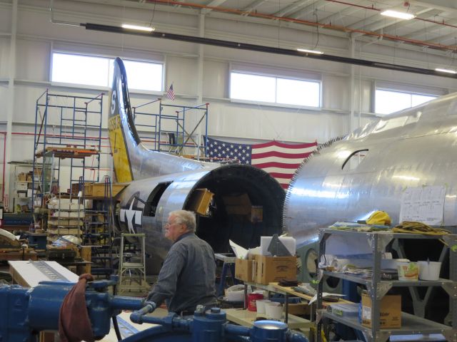 Boeing B-17 Flying Fortress (2135813) - Boeing B-17 Flying Fortress under construction. Grimes Field 2016