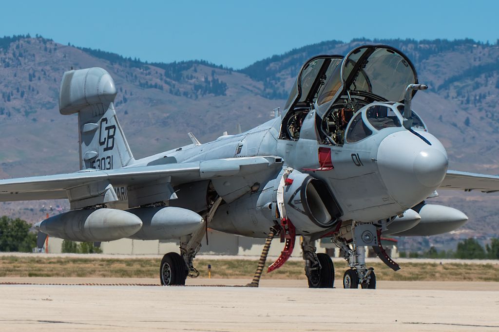 16-3031 — - USMC EA6B Prowler having a quick fuel stop before heading to NAS Whindbey Island for the Prowler Sunset. Full Photo: a rel=nofollow href=http://www.jetphotos.net/viewphoto.php?id=8076729&nseq=5http://www.jetphotos.net/viewphoto.php?id=8076729&nseq=5/a