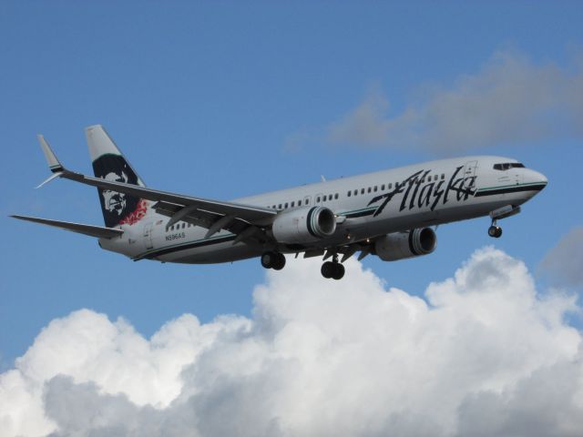 Boeing 737-800 (N596AS) - Landing on RWY 20R