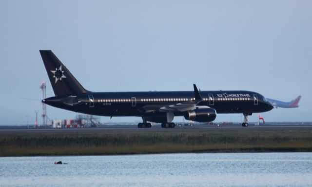 Boeing 757-200 (G-TCSX) - TCS World Travel (Four Seasons) B757-2K2 (G-TCSX)arrival to BOS at dusk.