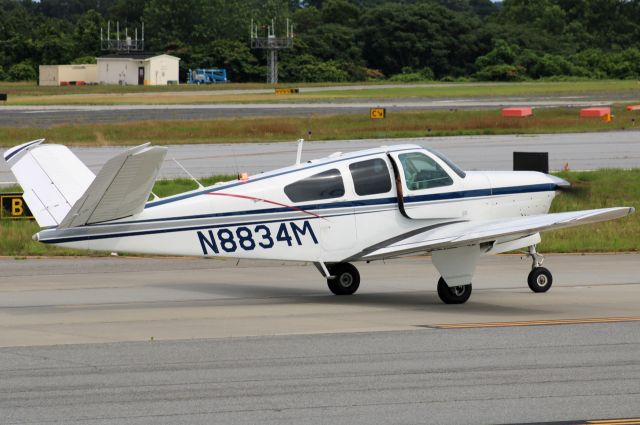 Beechcraft 35 Bonanza (N8834M) - It's always nice to see a Beechcraft S35 Bonanza with a V-tail. Photo taken on 6/7/2020.