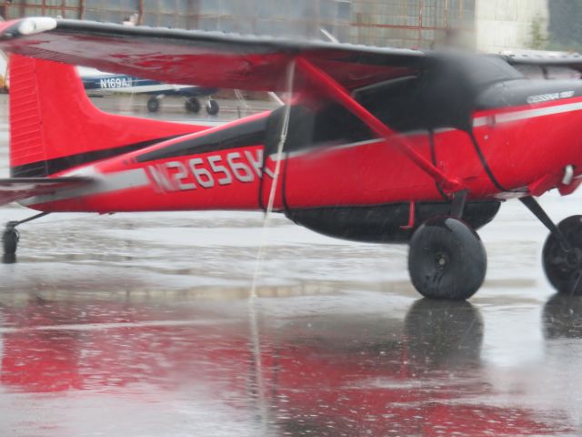 Cessna Skywagon 180 (N2656K) - Rainy day in Yakutat, Alaska.