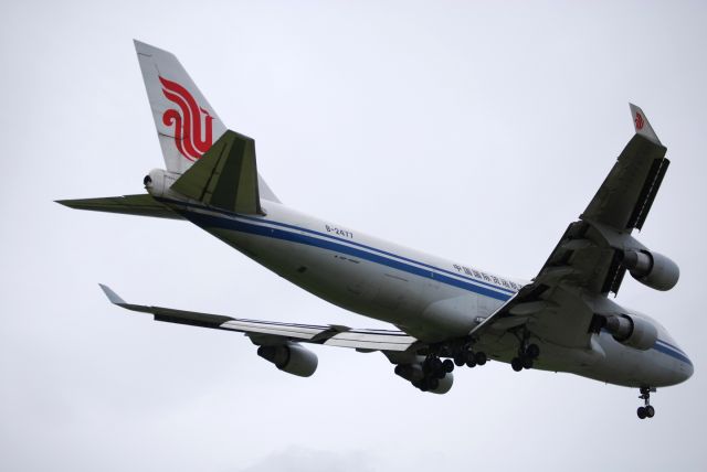 Boeing 747-400 (B-2477) - Air China Cargo Lands on 28L at Portland International Airport.