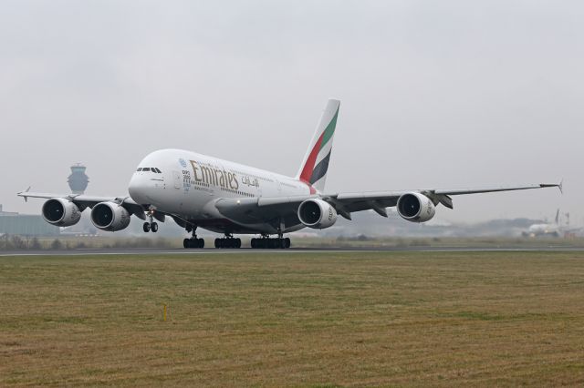 Airbus A380-800 (A6-EDS) - UAE22 rotating at the start of the flight back to Dubai