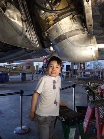 Douglas DC-3 (N87745) - DC3 engine change just about complete.  Im happy too!