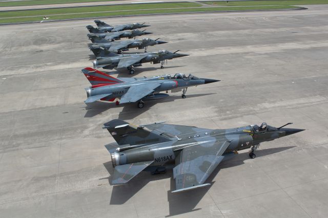 DASSAULT-BREGUET Mirage F1 (N618AX) - Summer 2020 shot of a fleet of F1 Mirages