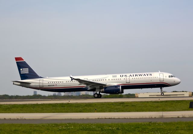 Airbus A321 (N557UW) - Taking off from 18L, Charlotte, North Carolina USA