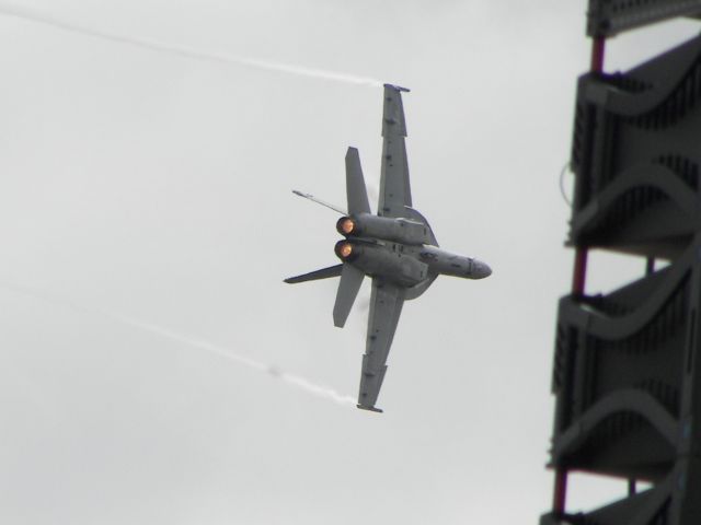 McDonnell Douglas FA-18 Hornet — - MCAS Miramar Airshow  San Diego, CA  Look out for that speaker tower!