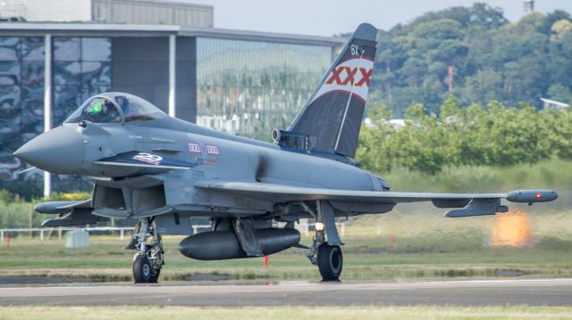 — — - Euro fighter Typhoon at Farnborough 2014