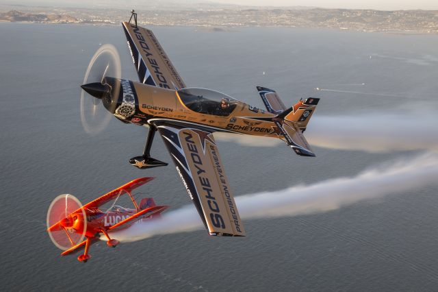 MXR MX-2 (C-FMYA) - Super Dave Matheson and Mike Wiskus over San Francisco Bay during the weekend of the Fleet Week Airshow