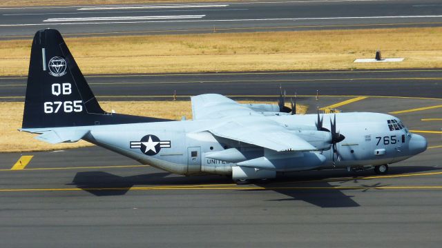 Lockheed C-130 Hercules — - Taxiing after landing at PDX on 28L.