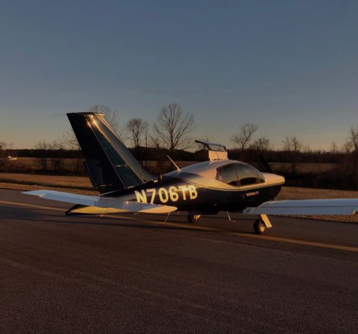 Socata TB-20 Trinidad (N706TB) - sunset in winter 2020, before the corona virus hits