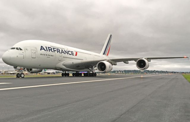 Airbus A380-800 (F-HPJG) - 7-13-17 JFK diversion parked on RWY04L