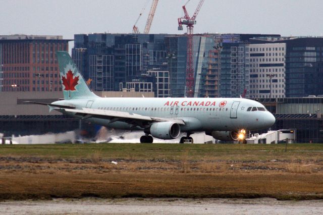 Airbus A320 (C-FGJI) - Air Canada A320 arrival to Boston Logan from Buffalo on 4/18/22 presumably with the Toronto Blue Jays baseball team to play the Red Sox. 