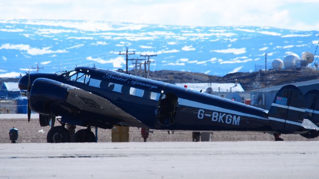 Beechcraft 18 (G-BKGM) - At the Iqaluit airport, June 28, 2017br /A Beech 18 Expeditor owned by Bristol Airways.