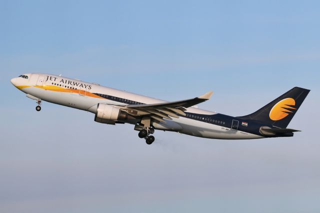 Airbus A330-200 (VT-JWP) - Jet Airways recently started a service from Mumbai.  JAI129 climbs off 23R on the return