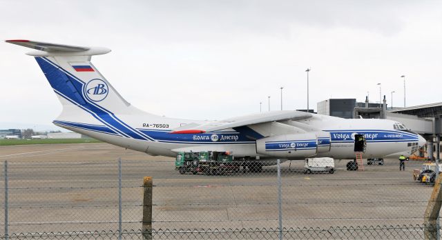 Ilyushin Il-76 (RA-76503) - volga-dnepr il-76td-90vd ra-76503 at shannon 19/4/20.