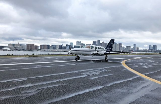 Cessna 402 (N6879R) - Welcome to Boston 