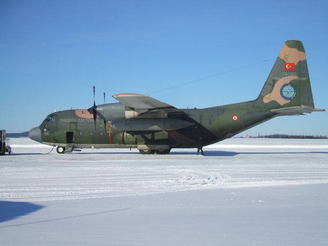 Lockheed C-130 Hercules (N633189) - Parked at Woodward Aviation FBO at Goose Airport NL  Feb16/09