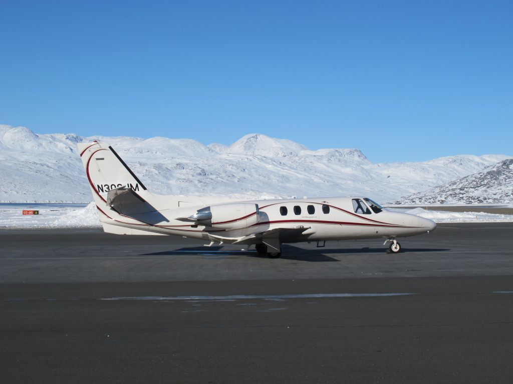 Cessna Citation 1SP (N308JM) - Fuel stop at at Narsarsuaq, Greenland yesterday. Breathtaking views.