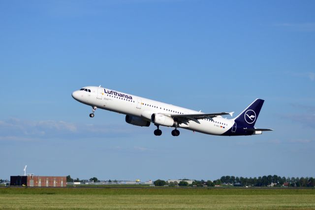 Airbus A321 (D-AIDJ) - Lufthansa  Airbus A321-231 departing Polderbaan runway, AMS 17.51 hrs (GMT) 09May25