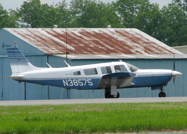 Piper Saratoga (N38575) - Rolling for take off on runway 14 at the Shreveport Downtown airport.