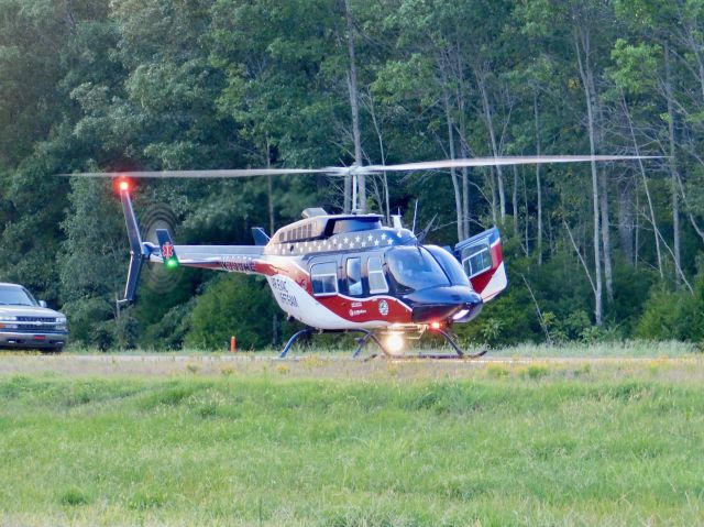 Bell JetRanger (N539AE) - Air Evac 87 responding to the scene of a severe wreck 