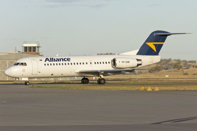 Fokker 70 (VH-QQR) - Alliance (VH-QQR) Fokker F70 taxiing at Wagga Wagga Airport