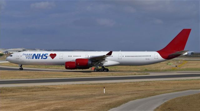 Airbus A340-600 (9H-EAL) - On taxiway Delta