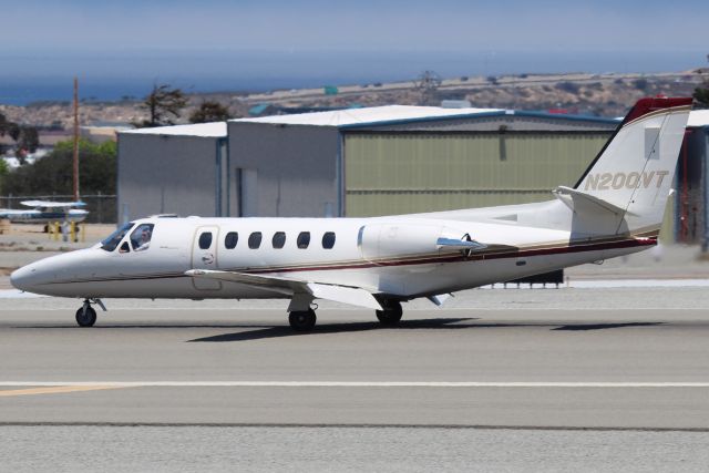 Cessna Citation III (N200VT) - KMRY - Pilot checking over his shoulder before turning left.........click full for large photo.