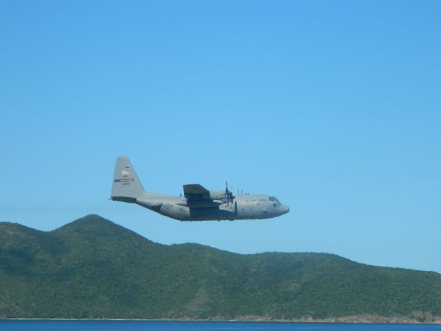 Lockheed C-130 Hercules — - This C-130 doing a fly by over TUPJ Runway