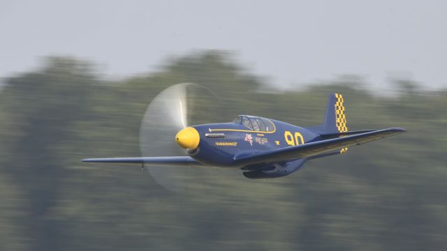 North American P-51 Mustang (N5528N) - P-51C Thunderbird making a high-speed pass at Airventure 2023