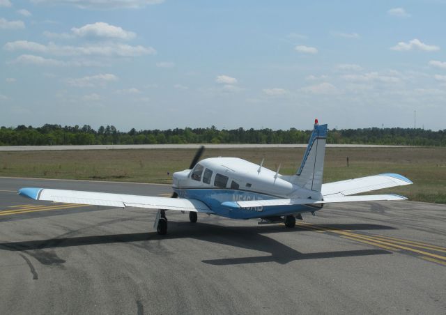 Piper Saratoga (N516AB) - Holding short runway 06 at KFAY