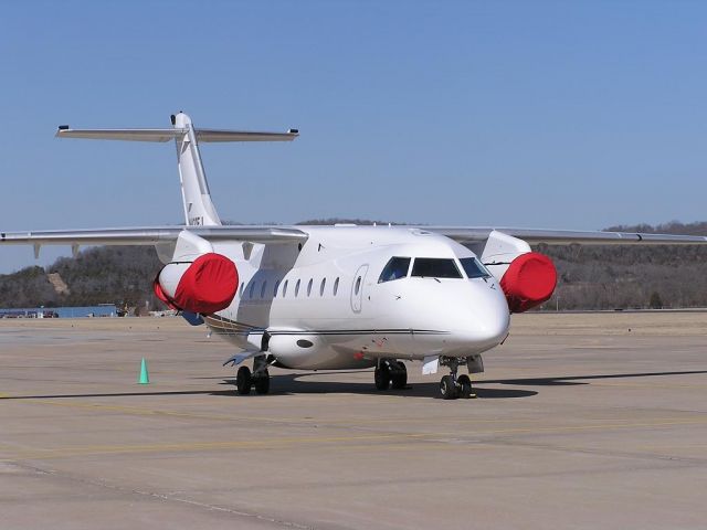 Fairchild Dornier 328JET (N411FJ) - Resting in the Arkansas sun.