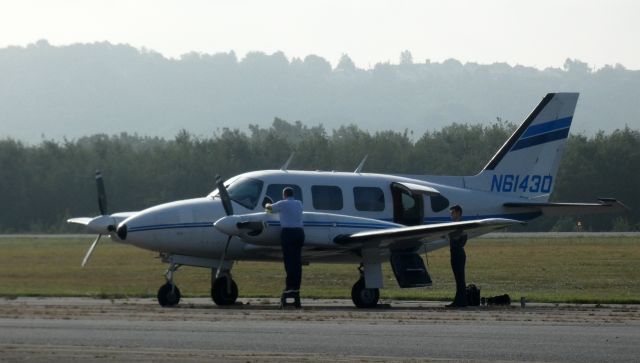 Piper Navajo (N61430) - Preparing for early morning departure is this 1974 Piper Navajo PA-31-310 from late Summer of 2021.